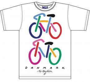 Bo Bendixen Unisex T-Shirt weiß 2 Fahrräder