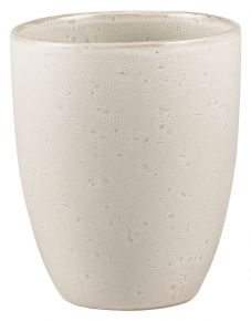Bitz Steingut Becher ohne Henkel 0,3 l matt creme