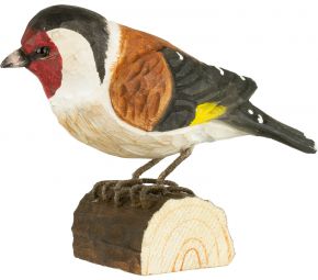 Wildlife Garden DecoBird Stieglitz handgeschnitzt