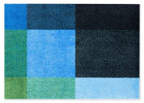Heymat Mix Forest Fußmatte / Teppich blau, grün, mehrfarbig