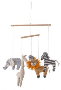 Bloomingville Mini Kindermobile Zoo Höhe 30,5 cm Ø 25,5 cm