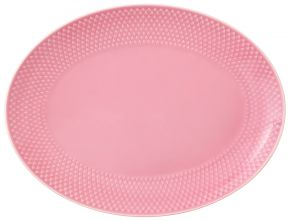 Lyngby Porcelæn Rhombe Platte 21,5x28,5 cm rosa