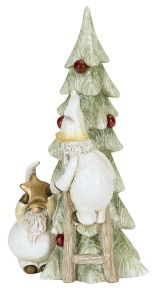 Nääsgränsgården Tomte Svante & Dante schmücken den Weihnachtsbaum Höhe 15,5 cm