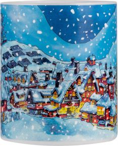 Muurla Mauri Kunnas Weihnachtsmanndorf Kerze Höhe 12 cm