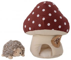 Bloomingville Minii Kuscheltier Igel mit Pilzhaus 2 tlg. Höhe 29 cm, Breite 15 cm, Länge 25,5 cm