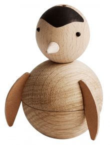 Oyoy Living Holzfigur Pinguin Eiche / Buche Höhe 9 cm