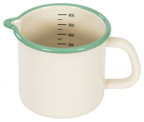 Kockums Jernverk Messbecher / Krug Emaille 0,7 l