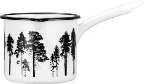 Muurla Nordic Der Wald Sauteuse 1,3 l Emaille schwarz, weiß