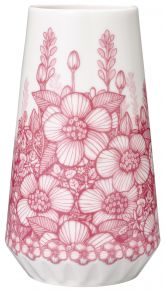 Arabia Huvila Vase Höhe 19 cm rosa, cremeweiß