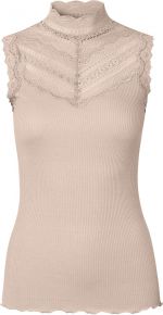 Rosemunde Copenhagen Damen Top Seide breite Spitze Kragen 4507