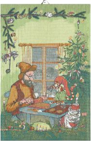 Ekelund Pettersson & Findus Weihnachtshandwerk Geschirrtuch (Öko-Tex) 40x60 cm