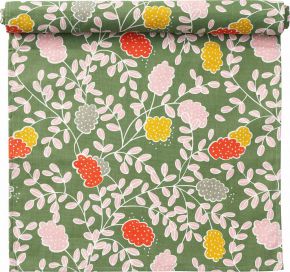 Klippan Beeren Tischläufer (Öko-Tex) 45x150 cm grün, rosa, gelb, rot