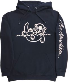 Bo Bendixen Unisex Kapuzenpullover Fleece (Öko-Tex) Print Otter navy