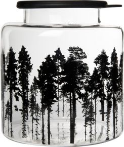 Muurla Nordic Wald Dose mit Silikondeckel 3 l schwarz, klar