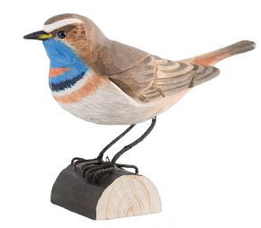 Wildlife Garden Decobird Blaukehlchen handgeschnitzt