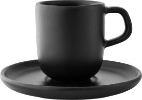 Eva Solo Nordic Kitchen Tasse mit Untertasse 0,07 l schwarz