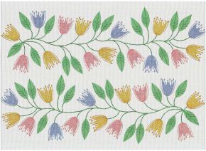 Ekelund Frühling Sterndolde Tischset (Öko-Tex) 35x48 cm weiß, grün, blau, rosa, gelb