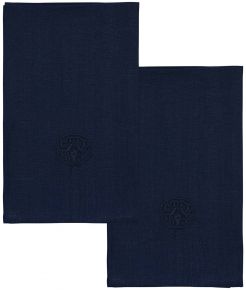 Georg Jensen Damask Plain Stofferviette Leinensatin dunkelblau 2 Stk.
