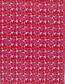 Marimekko Unikko (mini) rot weiß Stoff 1 x 1,4 m