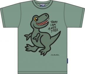 Bo Bendixen Unisex T-Shirt graugrün T-Rex