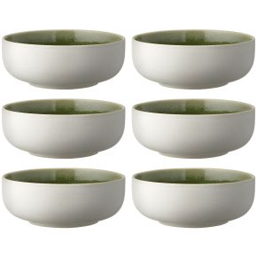 Studio Round North Schüssel Ø 15 cm mattweiß, glänzend farbig moss 6 Stk.