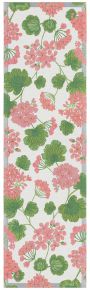 Ekelund Sommer Pelargonie Tischläufer (Öko-Tex) 35x120 cm orange, weiß, grün