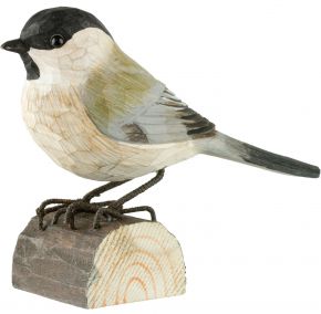 Wildlife Garden DecoBird Sumpfmeise handgeschnitzt