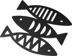 Bengt & Lotta Fisch Topfuntersetzer 18,5x20 cm schwarz