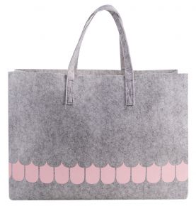 Muurla Vappu Einkaufstasche aus recyceltem PET grau, pink