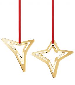 Georg Jensen Weihnachten 2021 Holiday Baumschmuck drei- & viereckiger Stern gold