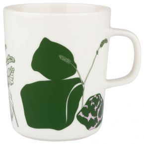 Marimekko Elokuun Varjot (Augustschatten) Oiva Becher 0,25 l cremeweiß, grün, blassrosa