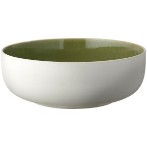 Studio Round North Schüssel Ø 25 cm mattweiß, glänzend farbig moss