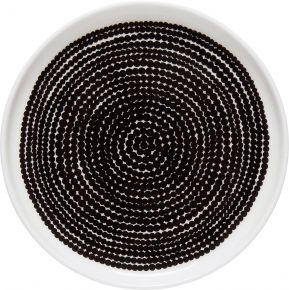 Marimekko Siirtolapuutarha (Schrebergarten) Oiva Teller Ø 13,5 cm cremeweiß, schwarz
