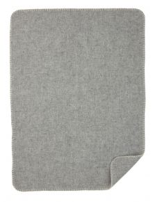 Klippan Softwool Baby Merinowolldecke hellgrau 65x90 cm (Öko-Tex) grau