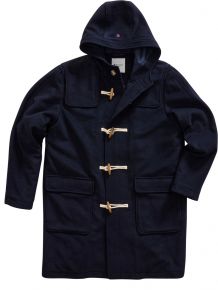 REDGREEN Herren Dufflecoat verstellbare Kapuze mittellang dark navy Sejl