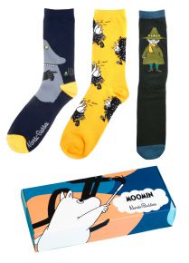 Nordicbuddies Herren Strümpfe Größe 40-45 Geschenkbox 3 Stk. Mumin GB01-E