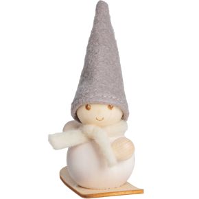Aarikka Pakkanen Snowboarder Höhe 9 cm cremeweiß, grau
