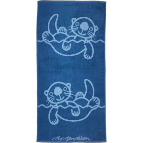 Bo Bendixen Duschtuch (Öko-Tex) Seeotter 70x140 cm dunkelblau, hellblau