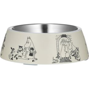 Muurla Mumins Haustiere Futternapf Höhe 6,8 cm Ø 22 cm Special Edition 80 Jahre beige, schwarz