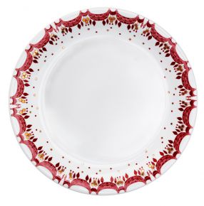 Bjørn Wiinblad Weihnachten Guirlande Teller Ø 28 cm rot, wei