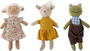 Bloomingville Mini Tierfreunde Puppe 3er Set gelb, mehrfarbig Wallis