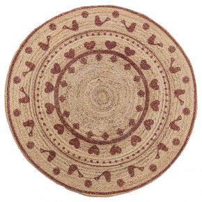 Bloomingville Baumteppich Jute Ø 120 cm rot, natur Alav