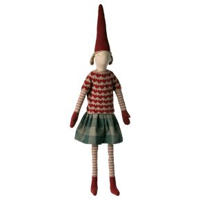 Maileg Pixy / Wichtel Mädchen Höhe 103 cm beige, kastanienrot, grün