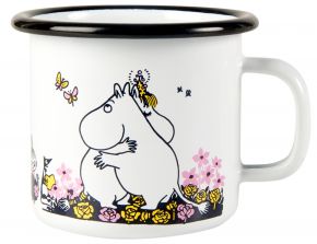 Muurla Mumins Umarmen Tasse / Becher Emaille 0,25 l