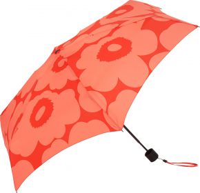 Marimekko Unikko Mini Regenschirm manuell rot, rosa