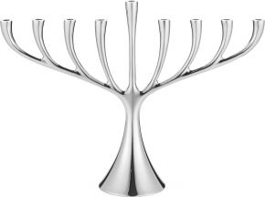 Georg Jensen Cobra Menora / Kerzenständer 9 flammig Höhe 27 cm Länge 30,4 cm poliert