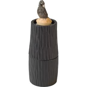 Wildlife Garden Salzmühle / Pfeffermühle schwarz Kakadu Höhe 19 cm