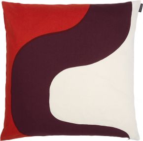 Marimekko Seireeni (Sirene) Kissenhülle 50x50 cm (Öko-Tex) baumwolle, burgunderrot, rot