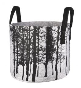 Muurla Nordic Der Wald Aufbewahrungskorb aus recyceltem PET Höhe 31 cm Ø 35 cm