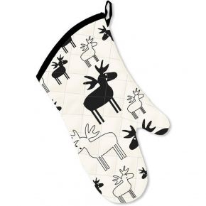 Nordiska Ulrika E. Elch natur schwarz Topfhandschuh